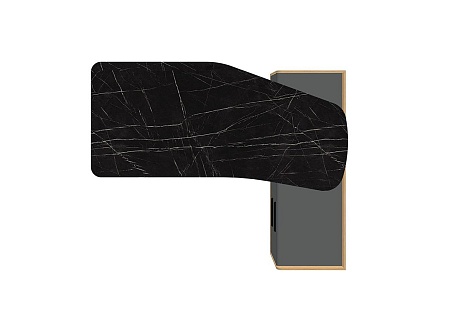 Стол рабочий эргономичный с опорной тумбой Rem-200.1R+ Rem-33R