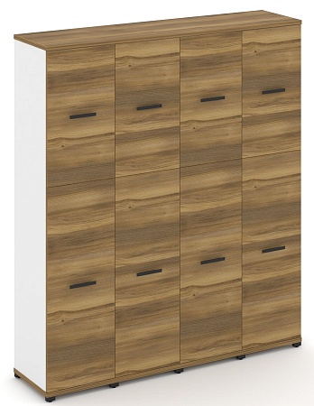 Шкаф четыре узкие секции, 5 ниш (4 фасада ЛДСП, 3 ниши + 4 фасада ЛДСП, 2 ниши) CN.STU-545 B/W