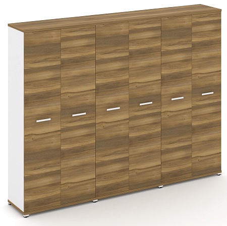 Шкаф три широкие секции, 5 ниш (6 фасадов ЛДСП,  5 ниш) CN.STS-538 B/W