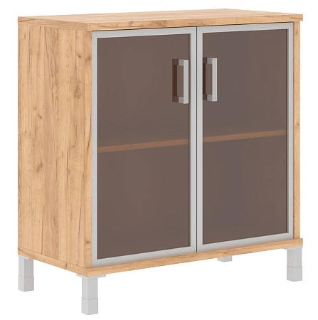 Шкаф низкий со стеклянными дверьми в AL-рамке B 410.4