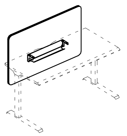 Экран настольный фронтальный тканевый с мягким нап...