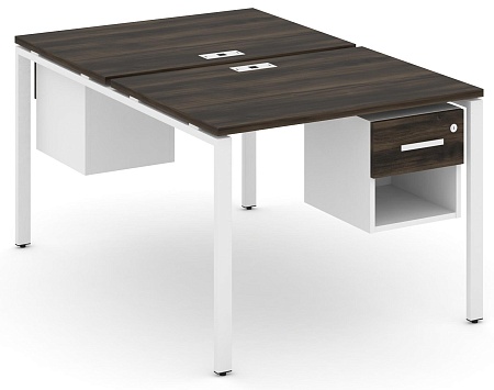 Рабочая станция двух сторонняя с подвесными тумбами на 2 места CN.DRS-117 B/W