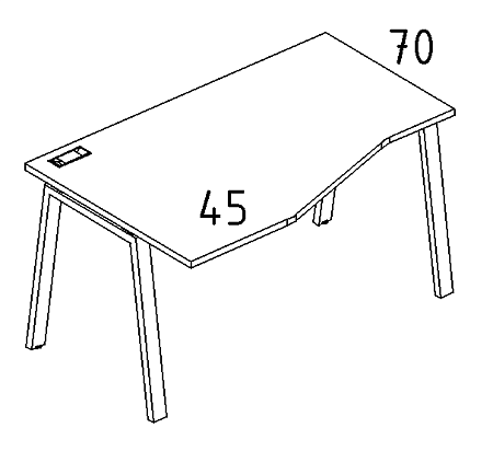 Стол эргономичный левый  А4 Б3 063L БП