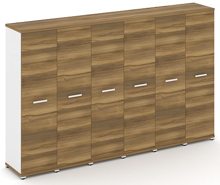 Шкаф шесть узких секций, 4 ниши (6 фасадов ЛДСП,  4 ниши) CN.STU-466 B/W