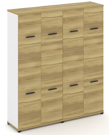 Шкаф две широкие секции, 5 ниш (4 фасада ЛДСП, 3 ниши + 4 фасада ЛДСП, 2 ниши) CN.STS-525 B/W