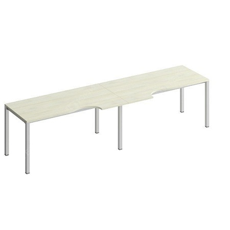 Рабочая станция со столами эргономичными на металлокаркасе КФ (2х160) К.1139-2