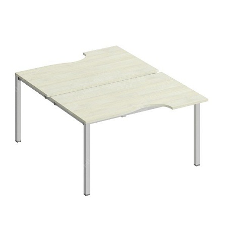 Рабочая станция со столами эргономичными на металлокаркасе КФ (2х140) К.1149