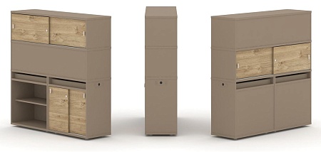 Набор №15. Тумба двойная + высокая надставка ES.NB.2V-15