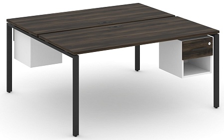 Рабочая станция двух сторонняя с подвесными тумбами на 2 места CN.DRS-120 B/W