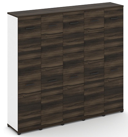 Шкаф пять узких секций, 5 ниш (5 фасадов ЛДСП, 4 ниши + 5 фасадов ЛДСП, 1 ниша) CN.STU-557  B/W