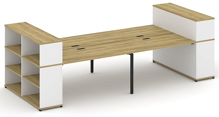 Рабочая станция с опорными стеллажами с надставкой низкой CN.DRS-255