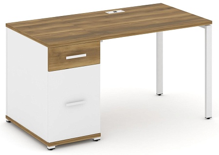 Стол рабочий с одной опорной тумбой CN.SP-405 B/W
