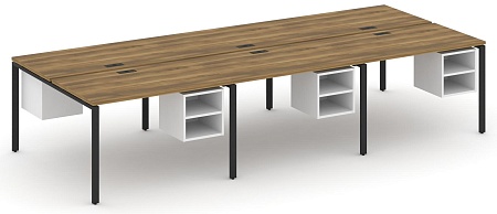 Рабочая станция двухсторонняя с подвесными тумбами на 6 мест CN.DRS-146