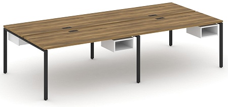 Рабочая станция двухсторонняя с подвесными тумбами на 4 места CN.DRS-124