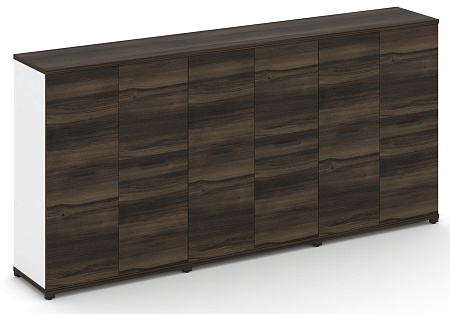 Шкаф три широкие секции, 3 ниши (6 фасадов ЛДСП, 3 ниши) CN.STS-336 B/W