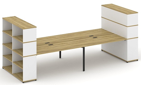 Рабочая станция с опорными стеллажами с надставкой высокой CN.DRS-260