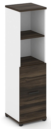 Шкаф одна узкая секция, 4 ниши ( фасад ЛДСП,  2 ниши) CN.STU-411 B/W