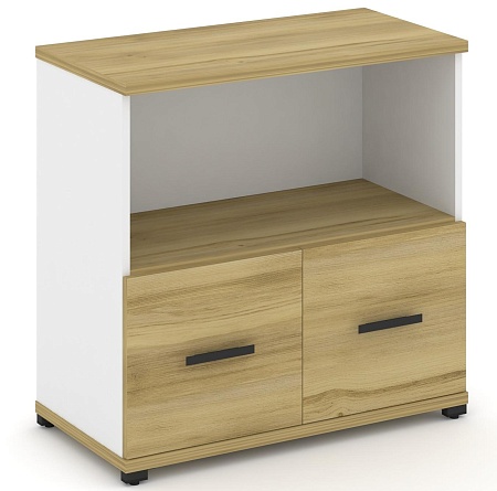 Шкаф две широкие секции, 2 ниши (2 фасада ЛДСП, 1 ниша) CN.STS-211 B/W