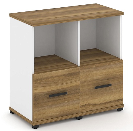 Шкаф две узкие секции, 2 ниши (2 фасада ЛДСП, 1 ниша) CN.STU-221 B/W