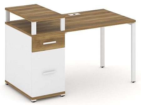 Стол рабочий с одной опорной тумбой CN.SP-413 B/W
