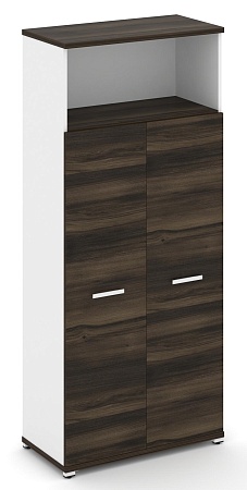 Шкаф одна широкая секция, 5 ниш (2 фасада ЛДСП,  4 ниши ) CN.STS-516 B/W