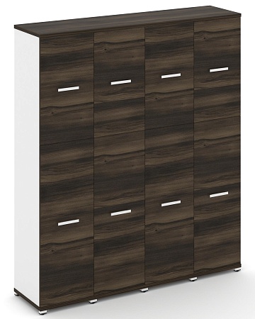 Шкаф четыре узкие секции, 5 ниш (4 фасада ЛДСП, 3 ниши + 4 фасада ЛДСП, 2 ниши) CN.STU-545 B/W