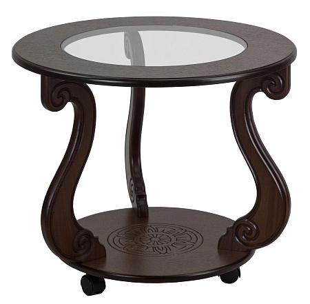 Журнальный столик на колесах Грация С (Темно-корич...