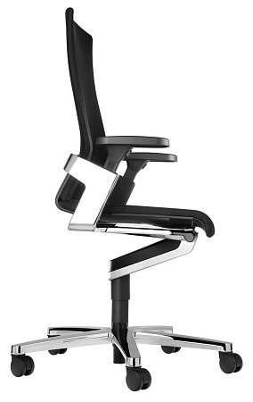 ON Кресло д/сотрудн. fiberflex ЧЕРНЫЙ 175/7 fiberflex 35/99, 3D armrests, polished base aluminium