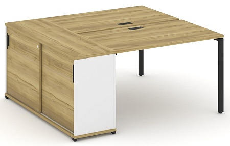 Рабочая станция с опорным шкафом купе CN.DRS-234 B/W