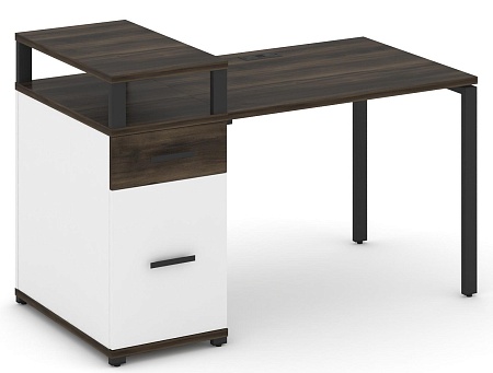 Стол рабочий с одной опорной тумбой CN.SP-413 B/W