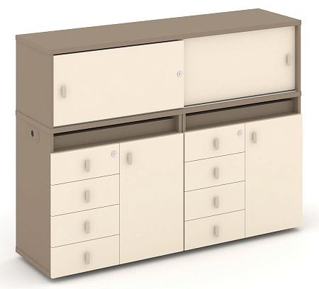 Набор №4. Тумба двойная + низкая надставка ES.NB.2N-4