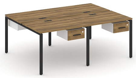 Рабочая станция двухсторонняя с подвесными тумбами на 4 места CN.DRS-129 B/W