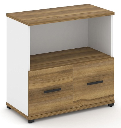 Шкаф две широкие секции, 2 ниши (2 фасада ЛДСП, 1 ниша) CN.STS-211 B/W