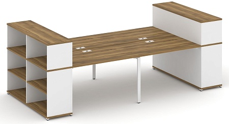 Рабочая станция с опорными стеллажами с надставкой низкой CN.DRS-254