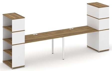 Рабочая станция с опорными стеллажами с надставкой высокой CN.ORS-215