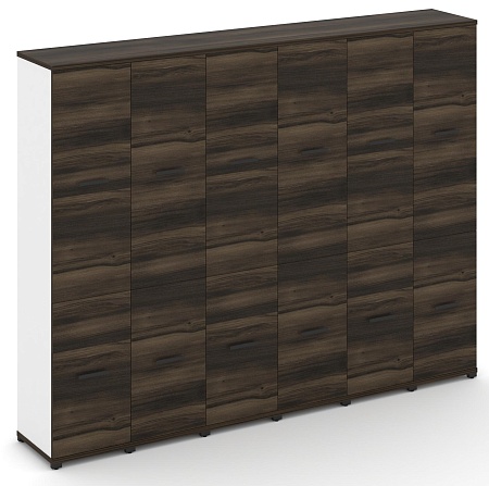 Шкаф шесть узких секций, 5 ниш (6 фасадов ЛДСП, 2 ниши + 6 фасадов ЛДСП, 3 ниши) CN.STU-562 B/W