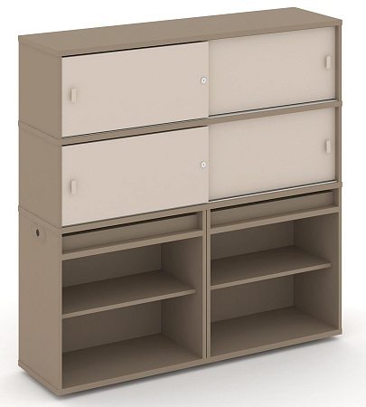 Набор №2. Тумба двойная + высокая надставка ES.NB.2V-2