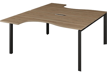 Бенч эргономичный на 2 рабочих места на металлокаркасе НТМП.П.Б2-060