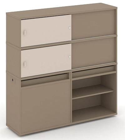 Набор №23. Тумба двойная + высокая надставка ES.NB.2V-23