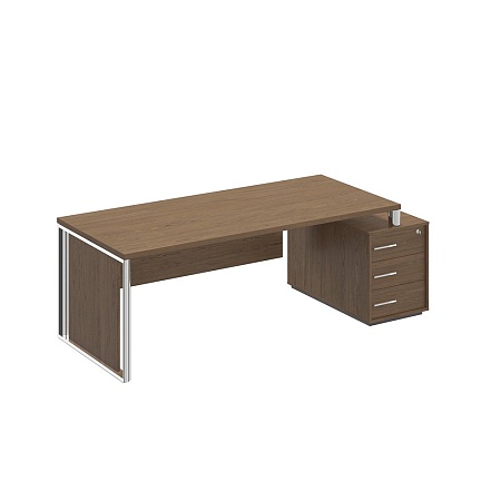 Стол руководителя на опорной тумбе правый ОР 148-1R