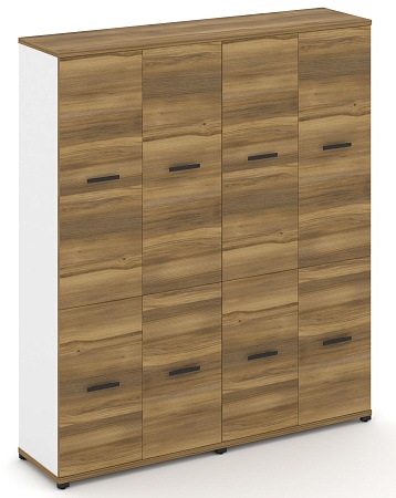 Шкаф две широкие секции, 5 ниш (4 фасада ЛДСП, 2 ниши + 4 фасада ЛДСП, 3 ниши) CN.STS-522 B/W