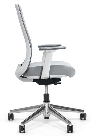 Кресло рабоч slide Carot M GreyWhite 1DW Alum slide