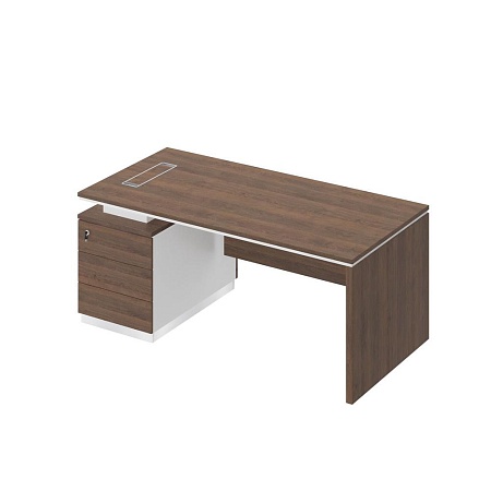 Стол руководителя (опора ДСП) на опорной тумбе левый СИ 109L