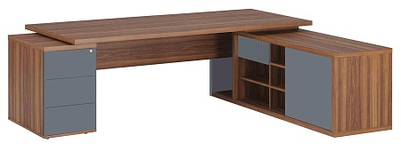 Стол рабочий на креденции и тумбе правый ZIO285109