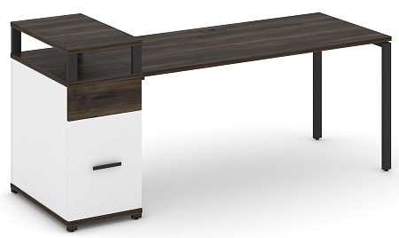 Стол рабочий с одной опорной тумбой CN.SP-416 B/W