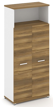 Шкаф одна широкая секция, 5 ниш (2 фасада ЛДСП,  4 ниши ) CN.STS-516 B/W