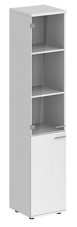Шкаф высокий, со стеклом, з.ст ЛДСП, левый SG.812.L