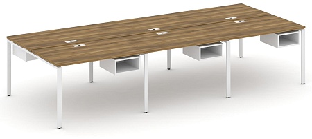 Рабочая станция двухсторонняя с подвесными тумбами на 6 мест CN.DRS-142