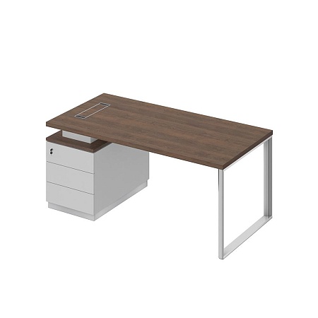 Стол руководителя на опорной тумбе левый БР 103L