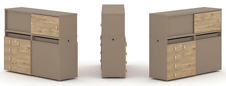 Набор №17. Тумба двойная + низкая надставка ES.NB.2N-17